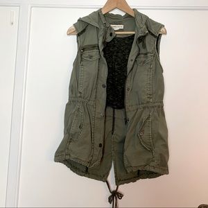 Anthropologie Army Green Utility Vest - Size S